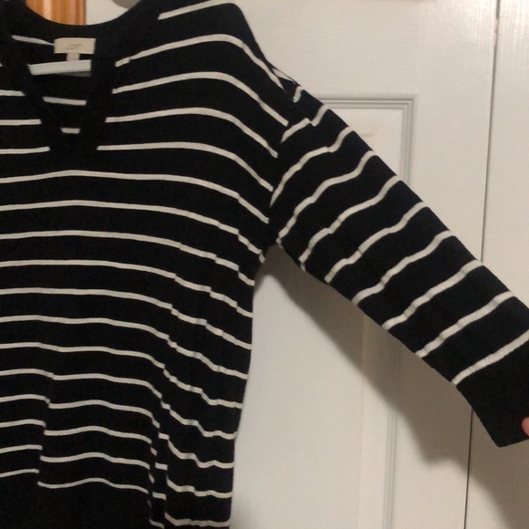 Loft 3/4 Sleeve Striped Sweater - Picture 3 of 3